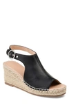 Journee Collection Crew Espadrille Wedge Sandal In Black