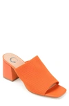 Journee Collection Lorenna Block Heel Mule In Orange