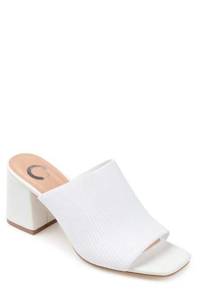 Journee Collection Wide Width Lorenna Mule In White