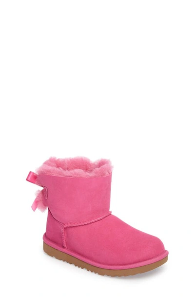 Ugg ® Mini Bailey Bow Ii Water Resistant Bootie In Pink Azalea