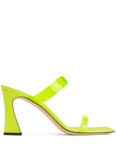 Giuseppe Zanotti Vanilla Transparent Two-band Slide Sandals In Argento