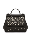 DOLCE & GABBANA MINI SICILY STUDDED TOP-HANDLE BAG