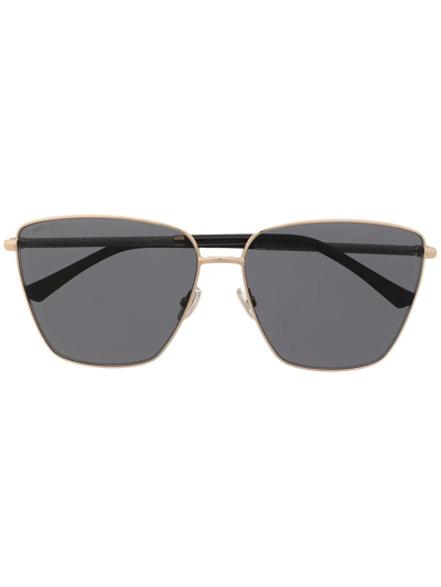 Jimmy Choo Lavi/s Ir 02m2 Oversized Square Sunglasses In Grey