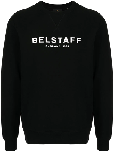 Belstaff Logo-print Cotton Sweatshirt In Black