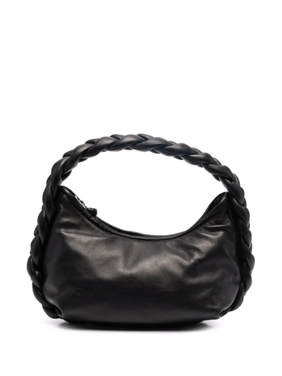 Hereu Espiga Black Braided Handle Tote In Leather Woman  In Schwarz