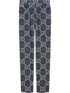 Gucci Jumbo Gg High-rise Straight Jeans In Blau
