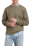 Alex Mill Cotton Crewneck Sweatshirt In Olive