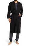 Daniel Buchler Belted Piped Trim Robe In Black