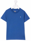 Polo Ralph Lauren Polo Pony Logo-embroidered Cotton T-shirt 2-14 Years In Blue