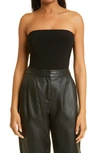 Norma Kamali Strapless Bandeau Top In Black