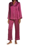 Papinelle Silk Pajamas In Prune