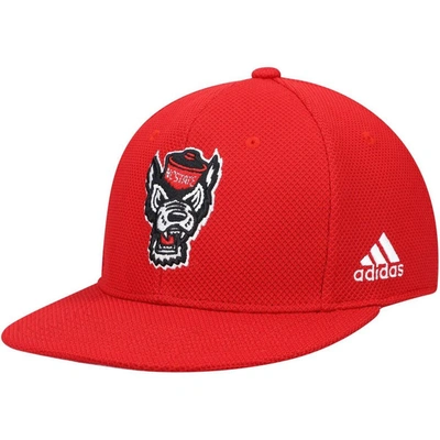 ADIDAS ORIGINALS ADIDAS RED NC STATE WOLFPACK ON-FIELD BASEBALL FITTED HAT
