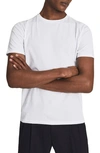 Reiss Christopher Towelling Crewneck Tee In White