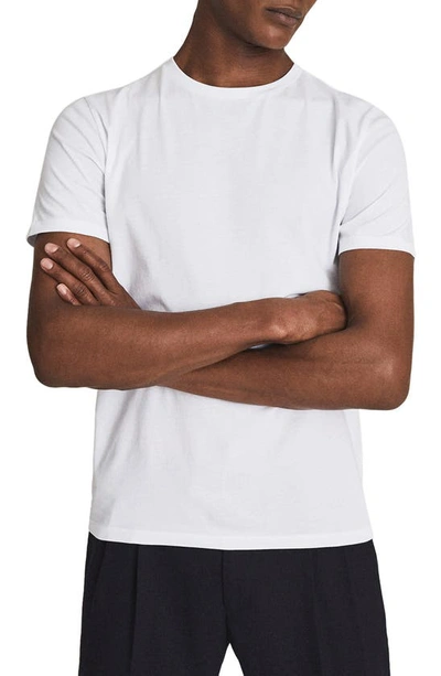 Reiss Christopher Towelling Crewneck Tee In White