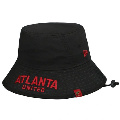 New Era Men's  Black Atlanta United Fc Kick-off Packable Bucket Hat
