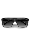 Carrera Eyewear Flat Top Gradient Sunglasses In Black Whte / Grey Shaded