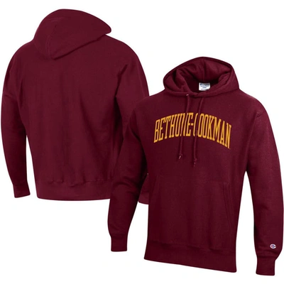 Champion Maroon Bethune-cookman Wildcats Tall Arch Pullover Hoodie In Multi