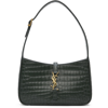 SAINT LAURENT GREEN CROC 'LE 5 À 7' SHOULDER BAG