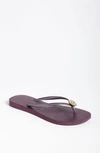 Havaianas Slim Crystal Poem Flip Flop In Aubergine