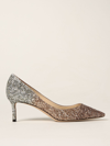 Jimmy Choo Romy 85mm Glitter Degrade High-heel Pumps In Gold