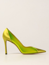 Jimmy Choo Cass 95 Satin And Pvc Pumps In Lime