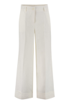 P.a.r.o.s.h . Wide-leg Tailored Pants With High Waist In Panna