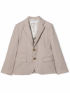 Paolo Pecora Fitted Single-breasted Blazer In Fango