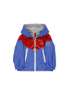 Moncler Boys Blue Windbreaker Jacket In Blue
