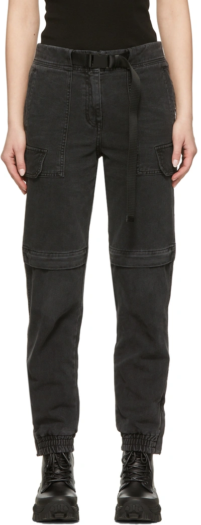 Juunj Black Denim Cargo Trousers In 5 Black