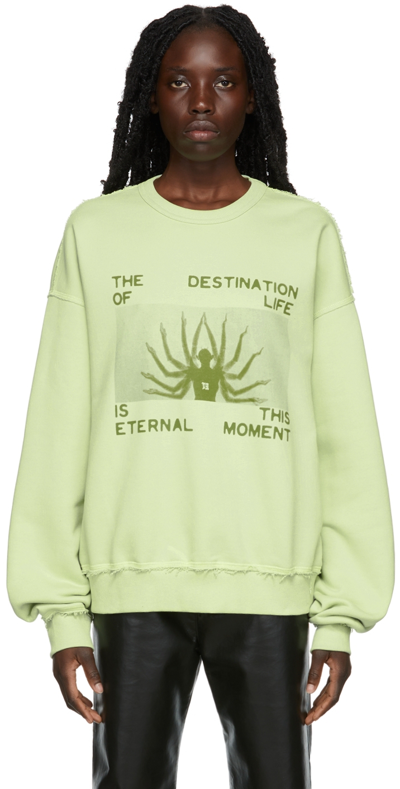 Misbhv Green 'this Eternal Moment' Sweatshirt In Sulphur