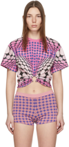 RABANNE PINK CROPPED T-SHIRT