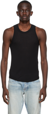 SAINT LAURENT BLACK RIB TANK TOP