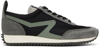 Rag & Bone Black Retro Runner Low-top Sneakers In Dkgrey