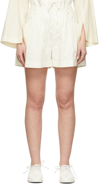Renli Su Off-white Embroidered Shorts In 004 Brilliant White