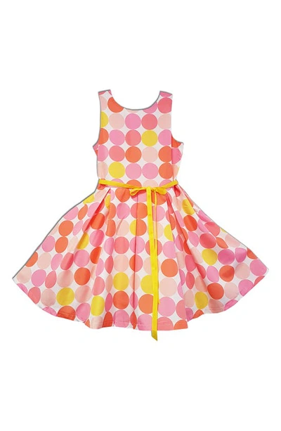 Joe-ella Kids' Polkadot Print Dress In Pink