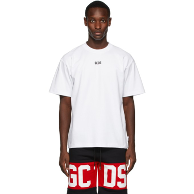 Gcds T-shirt With Rubberized Micro Logo In 01 White