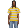 ARIES YELLOW & GREY STRIPED TEMPLE T-SHIRT