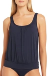 SEA LEVEL SEA LEVEL BLOUSON TANKINI TOP