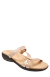 Trotters Raja Slide Sandal In Champagne Metallic