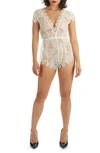 Memoi Ava Lace Romper In White