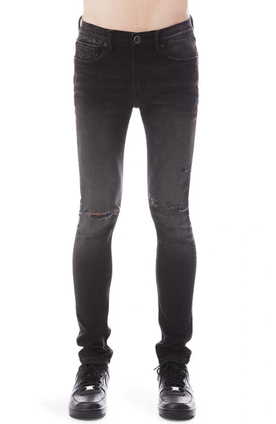 Hvman Strat Punk Stretch Super Skinny Jeans In Black