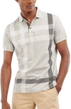 Barbour Blaine Plaid Print Polo Shirt In Grey Marl
