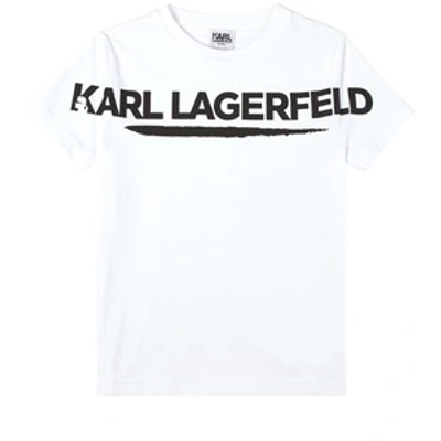 Karl Lagerfeld Teen Boys White Logo T-shirt