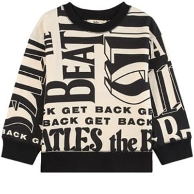 Stella Mccartney Kids' Beatles Crew-neck Fleece Sweatshirt In Cream