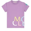 Moncler Logo-print Short Sleeved T-shirt In Purple
