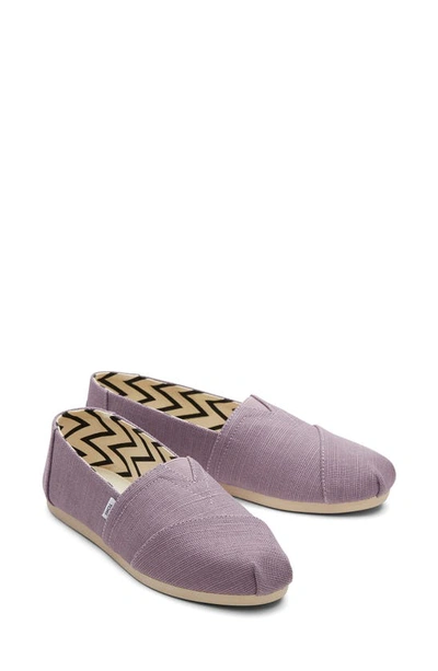 Toms Women's Alpargata Heritage Recycled Slip-on Flats Women's Shoes In Elderberry Heritage Canvas