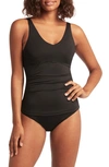 Sea Level Singlet D- & Dd-cup Tankini Top In Black