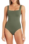 SEA LEVEL SQUARE NECK ONE-PIECE SWIMSUIT