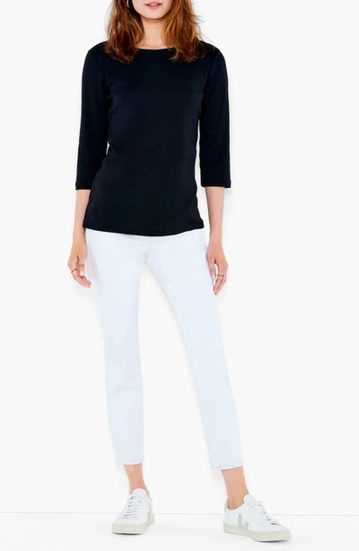 Nzt Nic And Zoe Boatneck T-shirt In Black Onyx
