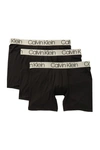 Calvin Klein 3-pack Performance Boxer Briefs In 001 Black